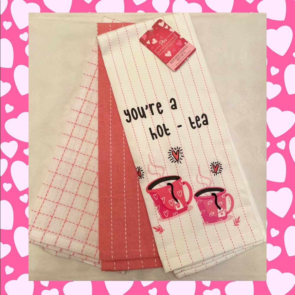 Valentine’s Day Kitchen Towels You’re A Hot-Tea, Set of 3